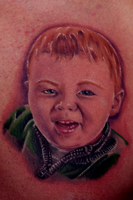 Travis Litke - Hyperreal Color Portrait of Child Toddler